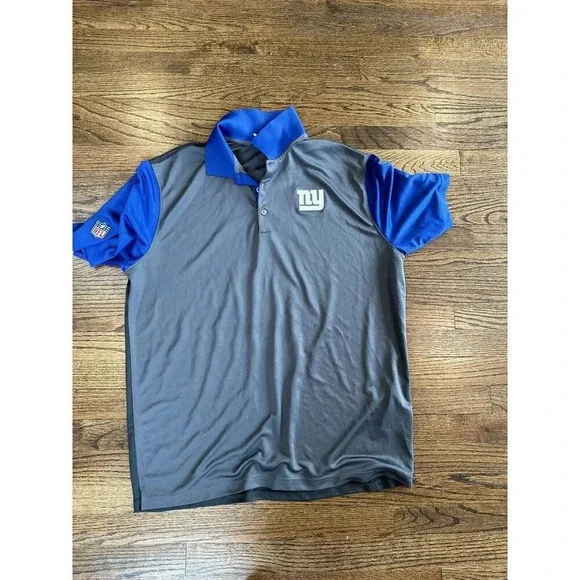 NFL New York Giants Nike Men's Performance Polo Shirt, Gray/Blue XL 2846 - Picture 3 of 10